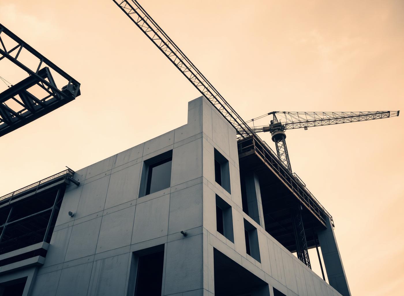 Arquitectura moderna en construcción